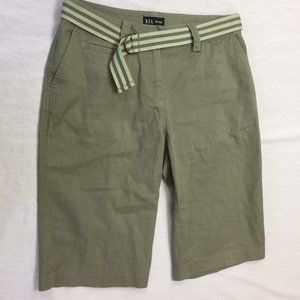 🦚🦚🦚 D.F.A. NEW YORK BELTED WOMENS SHORTS CAPRIS SIZE 10  🦚🦚🦚